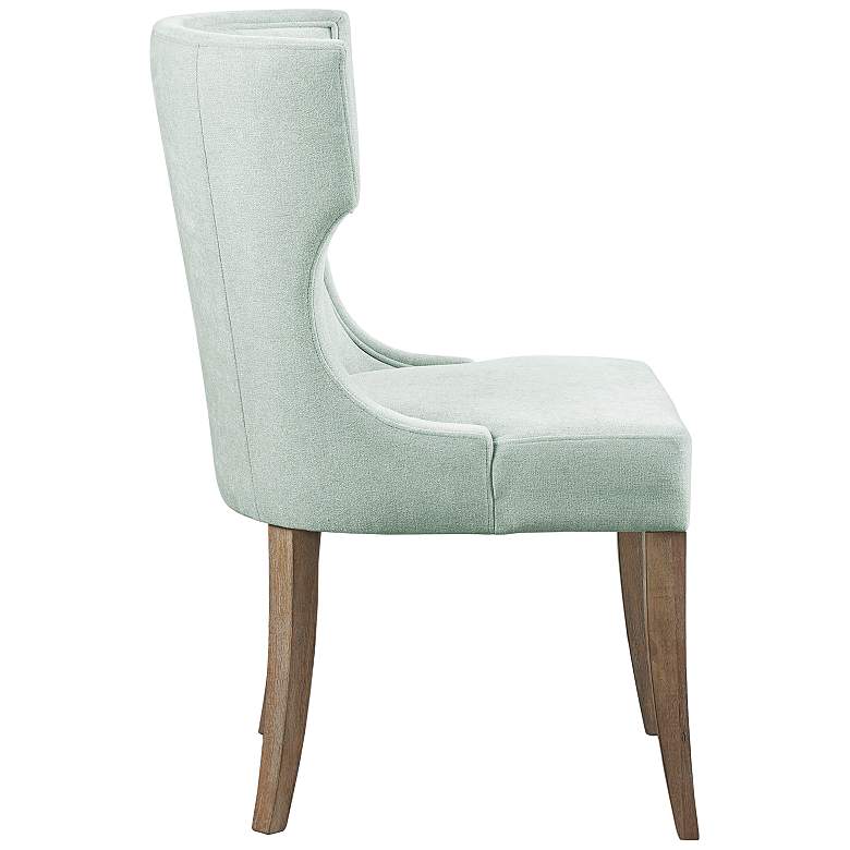 Image 5 Fillmore Light Sage Green Fabric Wingback Dining Chair more views
