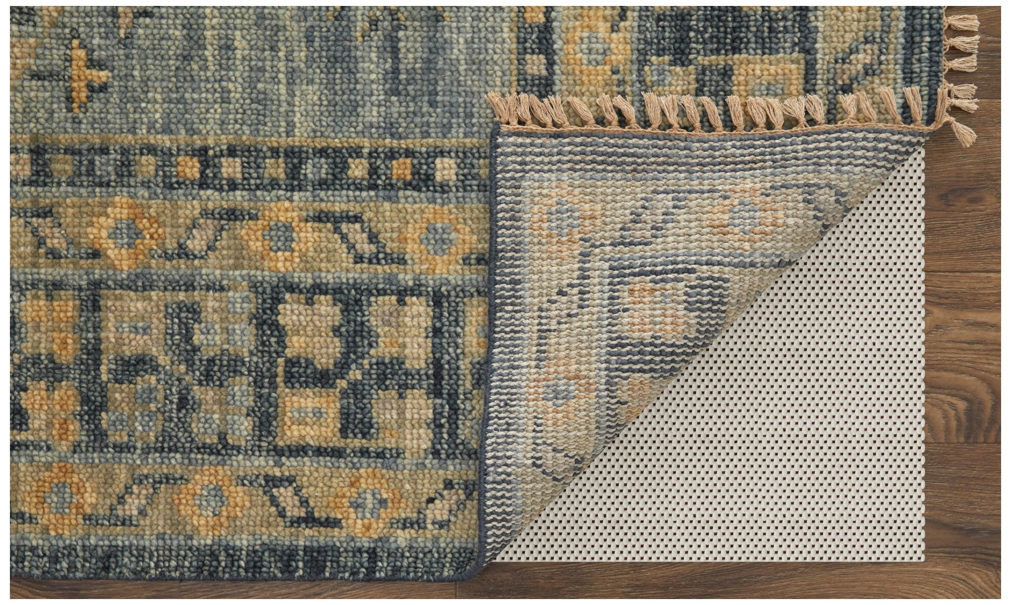 Image 4 Fillmore Medallion Hand Knotted Blue Area Rug 8' x 10' more views