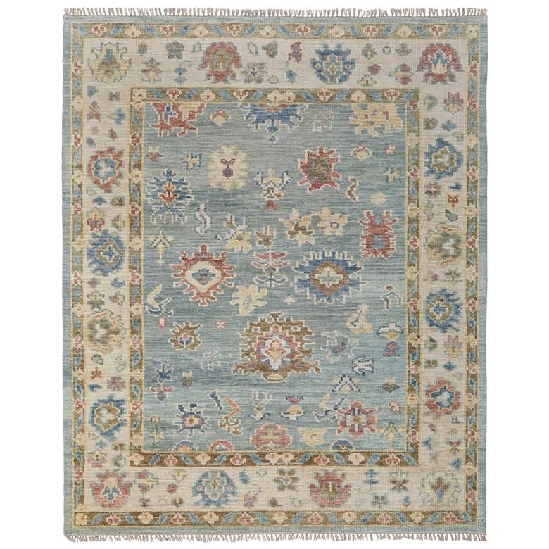 Image 1 Fillmore Transitional Floral & Botanical Hand Knotted Blue Area Rug 69CJF