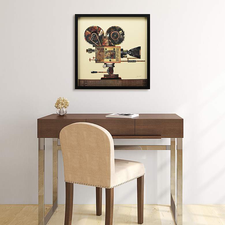 Image 6 Film Projector and SLR Camera 25" High 2-Piece Wall Art Set more views