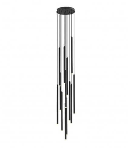 Image 2 Filmore 13-Light 17"W Chandelier in Black more views