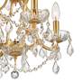 6_Filmore 17 1/2" Wide Antique Gold Crystal 4-Light Chandelier more views
