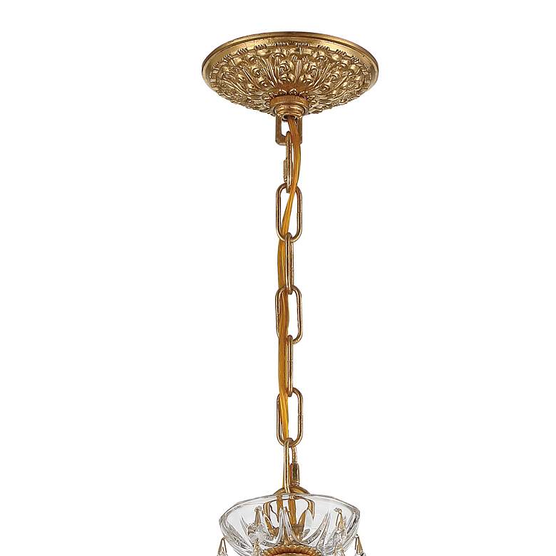 Image 7 Filmore 17 1/2" Wide Antique Gold Crystal 4-Light Chandelier more views