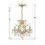 Filmore 17 1/2" Wide Antique Gold Crystal 4-Light Chandelier
