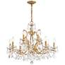 2_Filmore 29" Wide Antique Gold Crystal 12-Light Chandelier