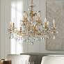 1_Filmore 29" Wide Antique Gold Crystal 12-Light Chandelier