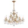 3_Filmore 29" Wide Antique Gold Crystal 12-Light Chandelier more views