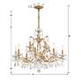 6_Filmore 29" Wide Antique Gold Crystal 12-Light Chandelier more views