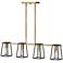 Filmore 33 1/2" Wide Heritage Brass 4-Light Island Pendant