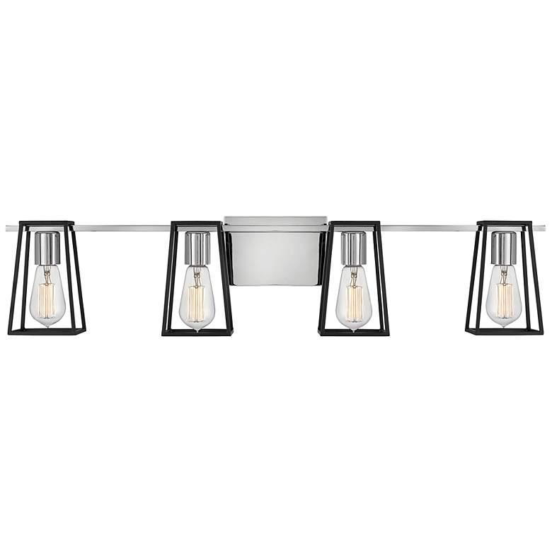 Image 2 Filmore 33 1/2"W Chrome and Satin Black 4-Light Bath Light more views