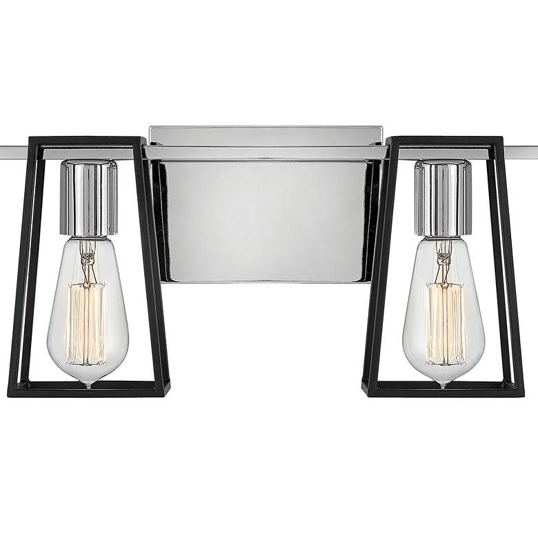 Image 3 Filmore 33 1/2"W Chrome and Satin Black 4-Light Bath Light more views