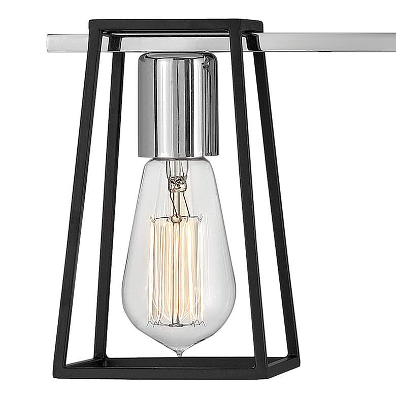 Image 4 Filmore 33 1/2"W Chrome and Satin Black 4-Light Bath Light more views