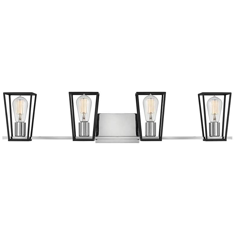 Image 5 Filmore 33 1/2"W Chrome and Satin Black 4-Light Bath Light more views