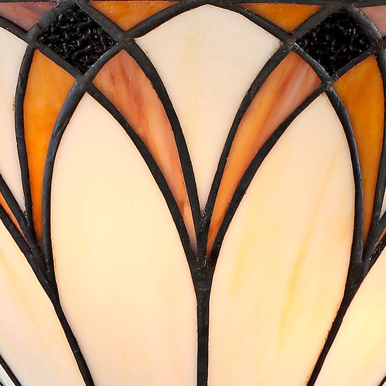Image 3 Filton 6" High Bronze Yellow Tiffany-Style Wall Sconce Set of 2 more views