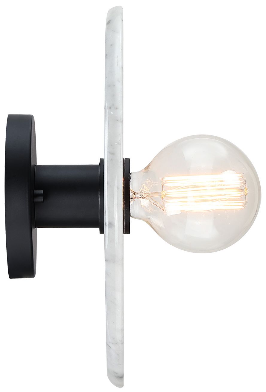 Image 7 Fina 12 in. 1-Light Matte Black Indoor Wall Sconce Light more views