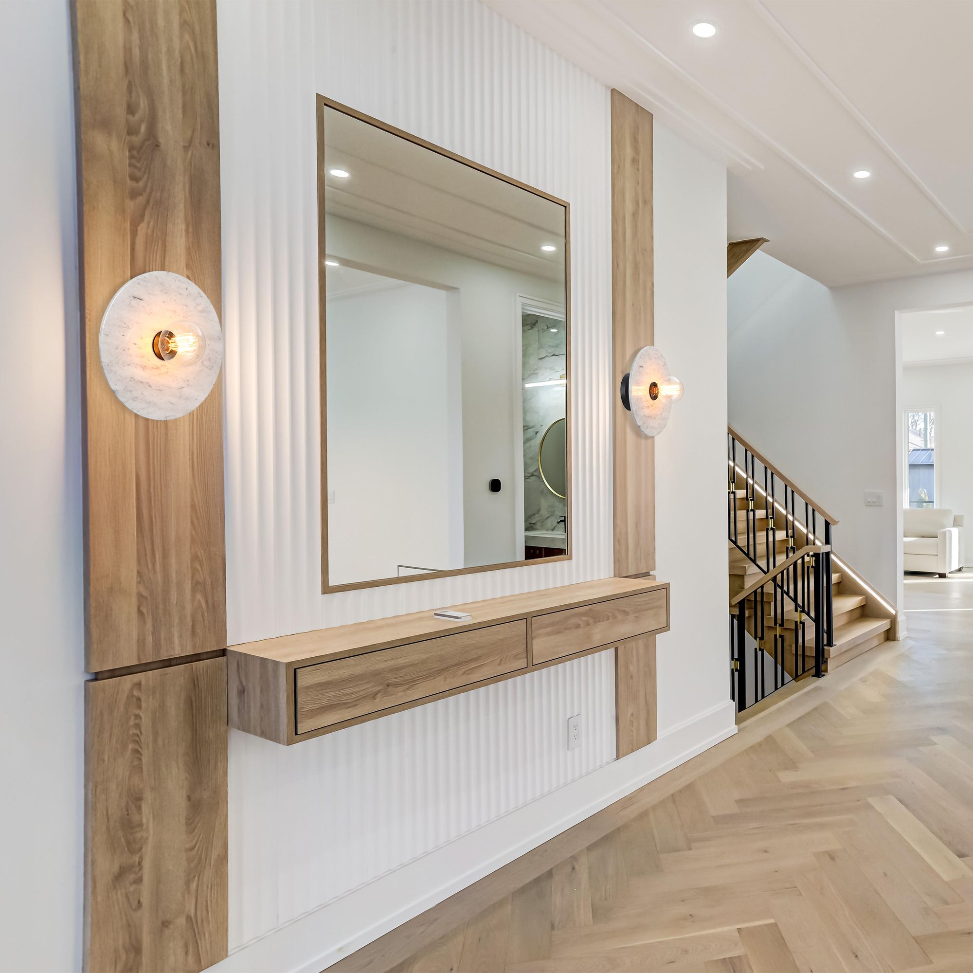 Fina 12 in. 1-Light Matte Black Indoor Wall Sconce Light