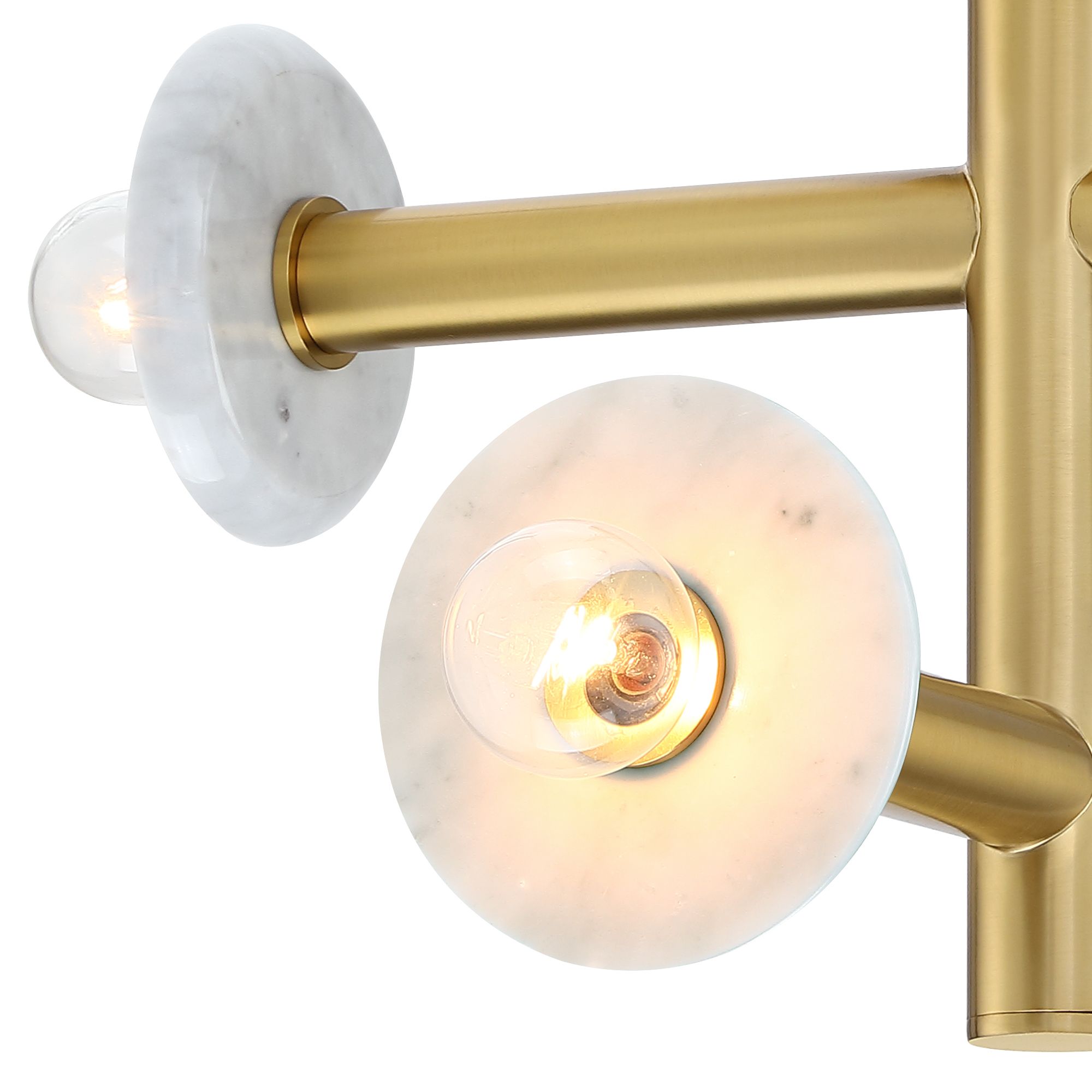 Fina 16 in. 4-Light Brushed Gold Modern Semi Flush Mount