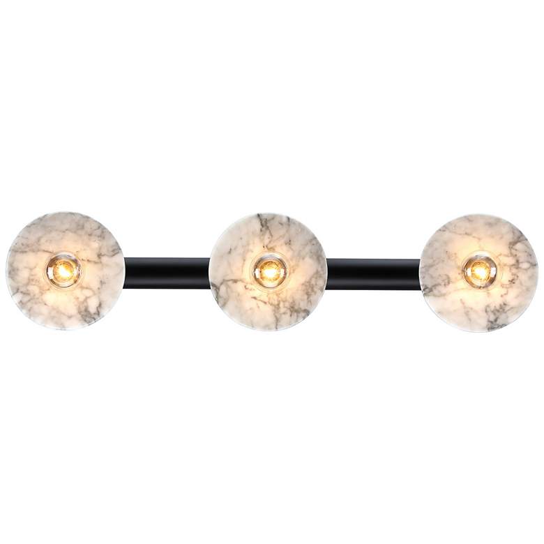 Image 1 Fina 24.75 in. 3-Light Matte Black Vanity Wall Light