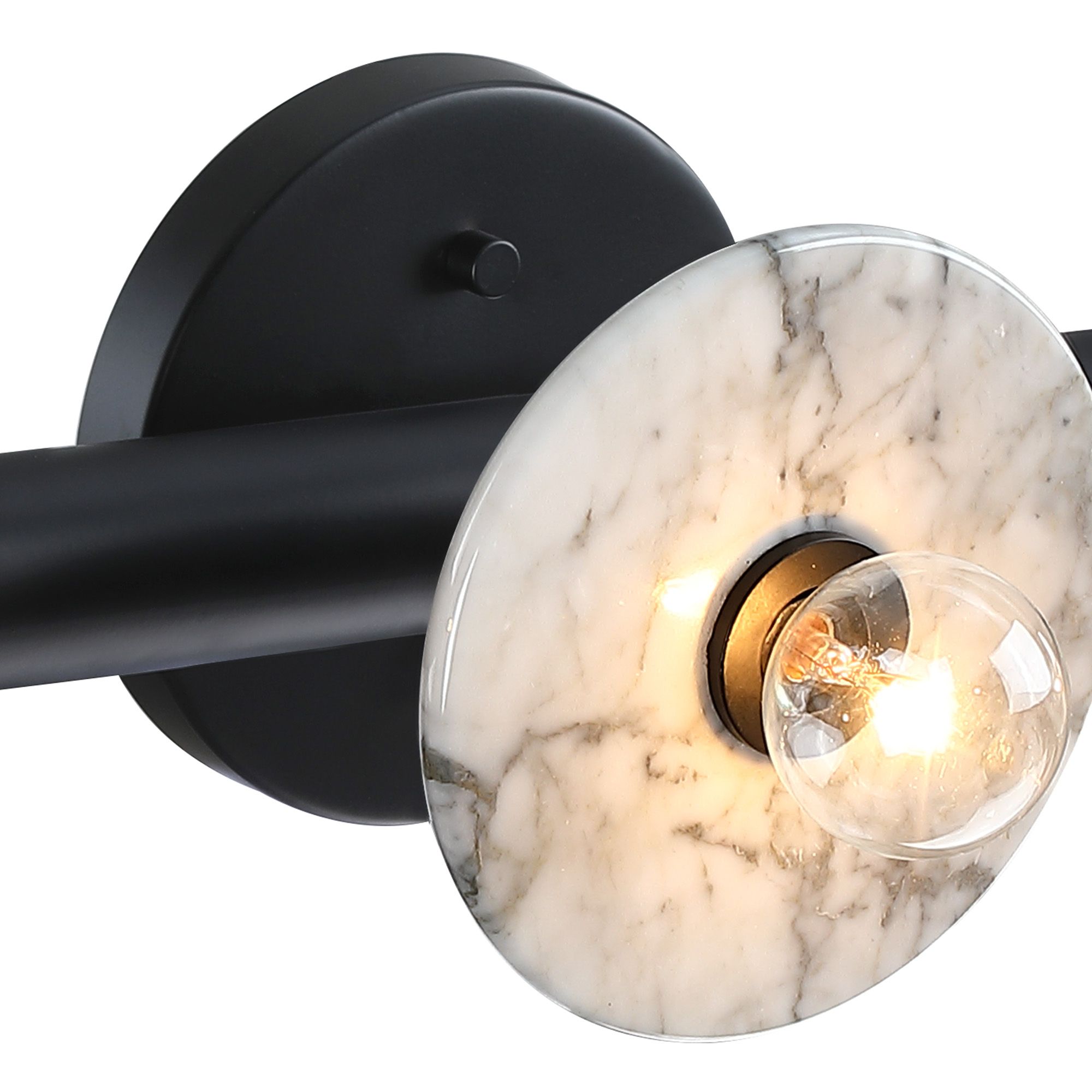 Image 3 Fina 24.75 in. 3-Light Matte Black Vanity Wall Light more views