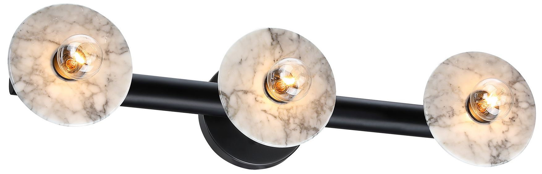 Image 4 Fina 24.75 in. 3-Light Matte Black Vanity Wall Light more views