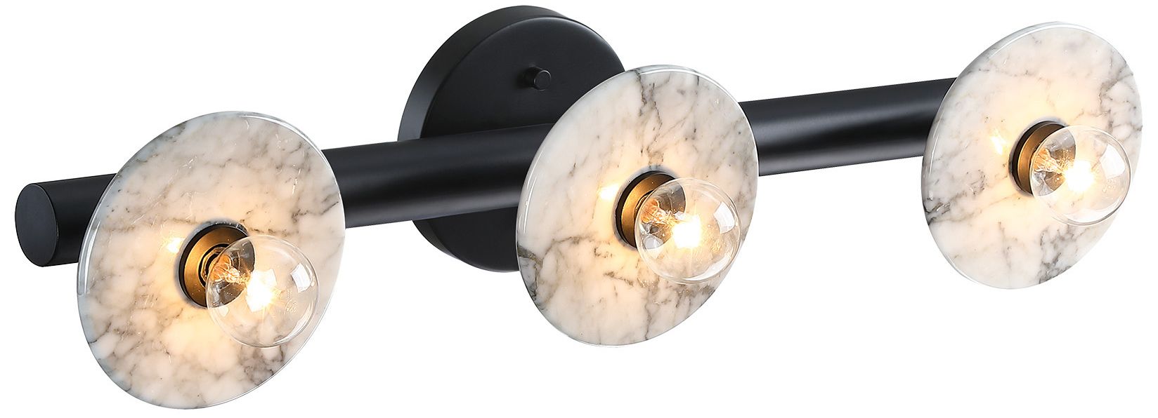 Fina 24.75 in. 3-Light Matte Black Vanity Wall Light