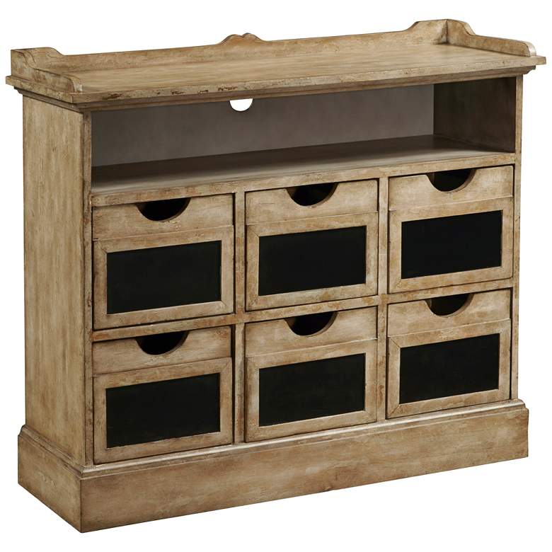 Image 1 Final Straw 38 inch Wide Rustic Wood 6-Drawer Cabinet
