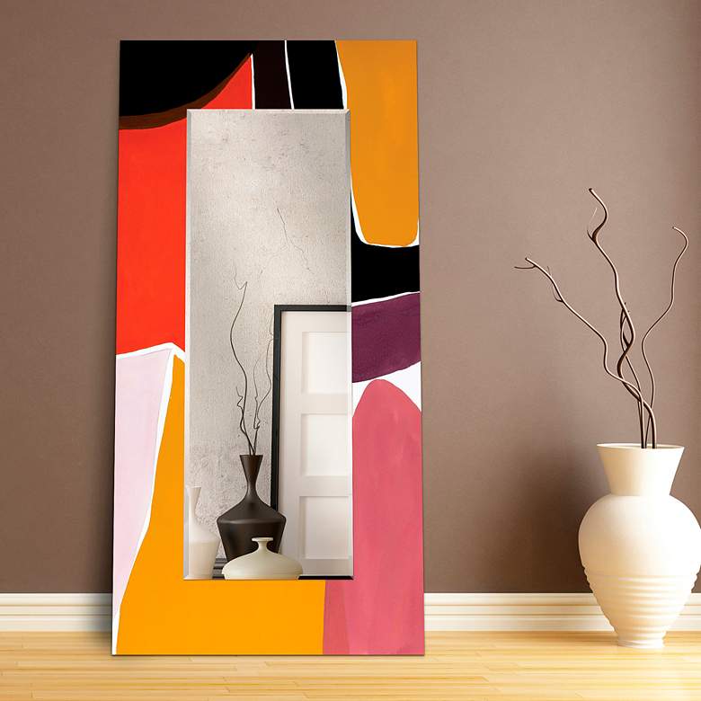Image 2 Finale I Art Glass 36" x 72" Rectangular Wall Mirror