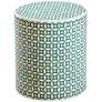 Finch 18" Seafoam Green and Natural Bone Accent Table