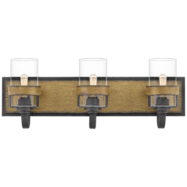 Finch 24&quot; Wide Aged Walnut and Gray Ash 3-Light Bath Light