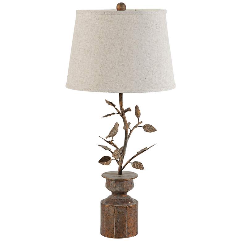 Image 1 Finch Antiqued Bronze Metal Table Lamp