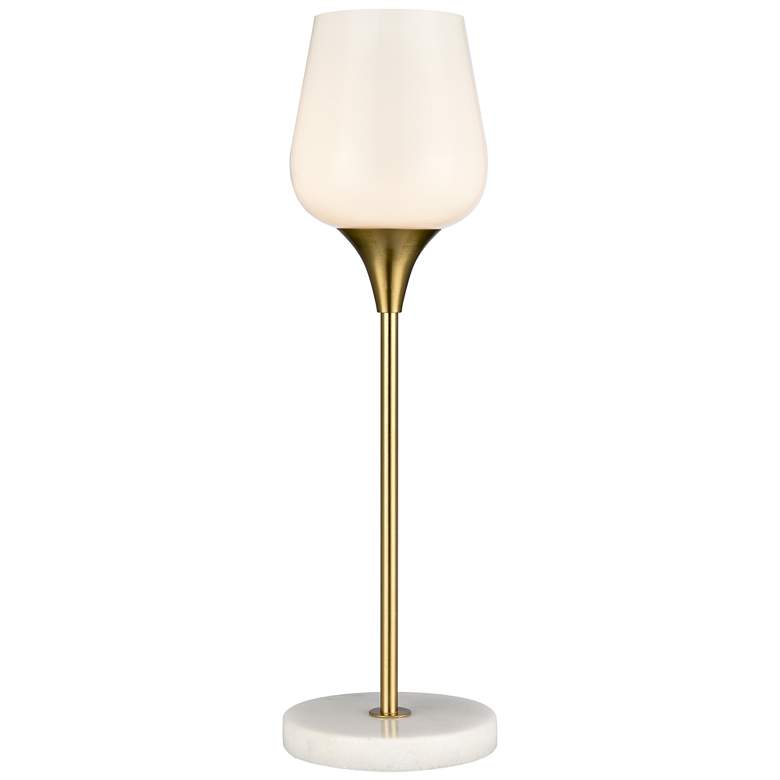Image 1 Finch Lane 20 inch High 1-Light Table Lamp - Satin Gold