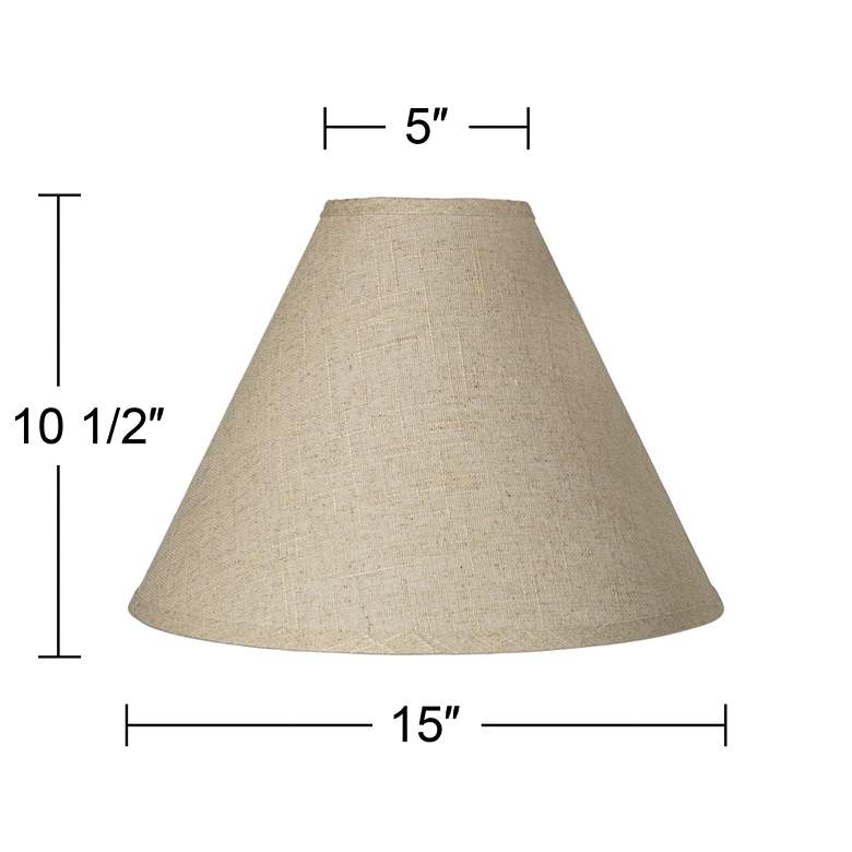 Image 6 Fine Burlap Set of 2 Empire Lamp Shades 5x15x11.5 (Spider) more views