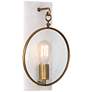 Fineas 14 1/4" High Alabaster-Bronze Plug-In Wall Sconce