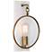 Fineas 14 1/4" High Alabaster-Bronze Plug-In Wall Sconce