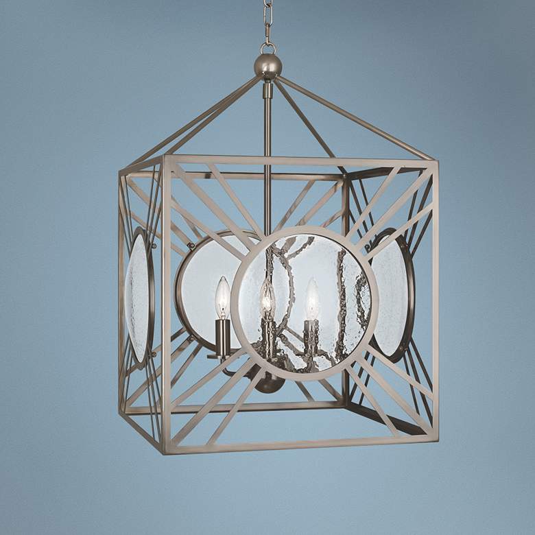 Image 1 Fineas 18" Wide Dark Antique Nickel 4-Light Foyer Pendant