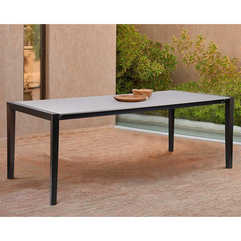 Image 1 Fineline 81 inch Wide Dark Eucalyptus Outdoor Dining Table