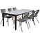 Fineline and Clip Indoor Outdoor 7 Piece Dining Set in Eucalyptus and Rope