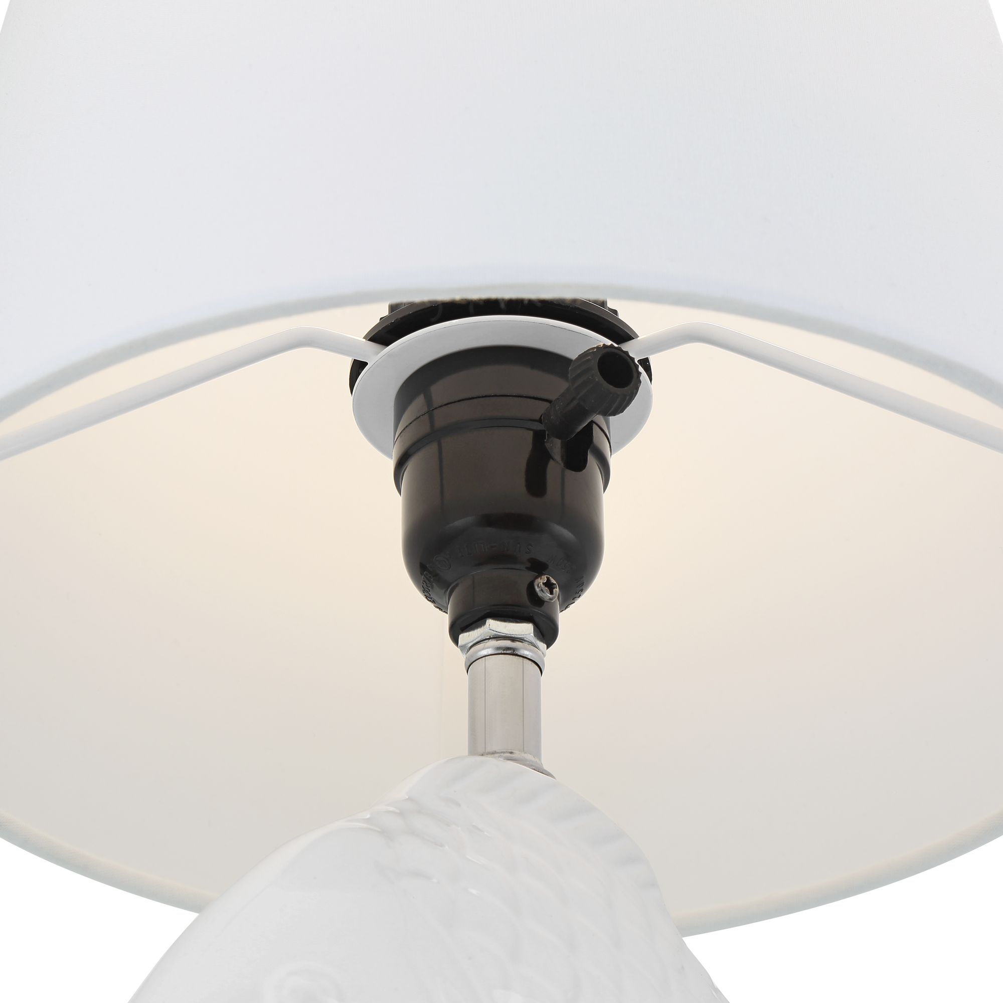 Image 4 Finely 13 1/2" High Tropical Fish White Ceramic Lamp more views