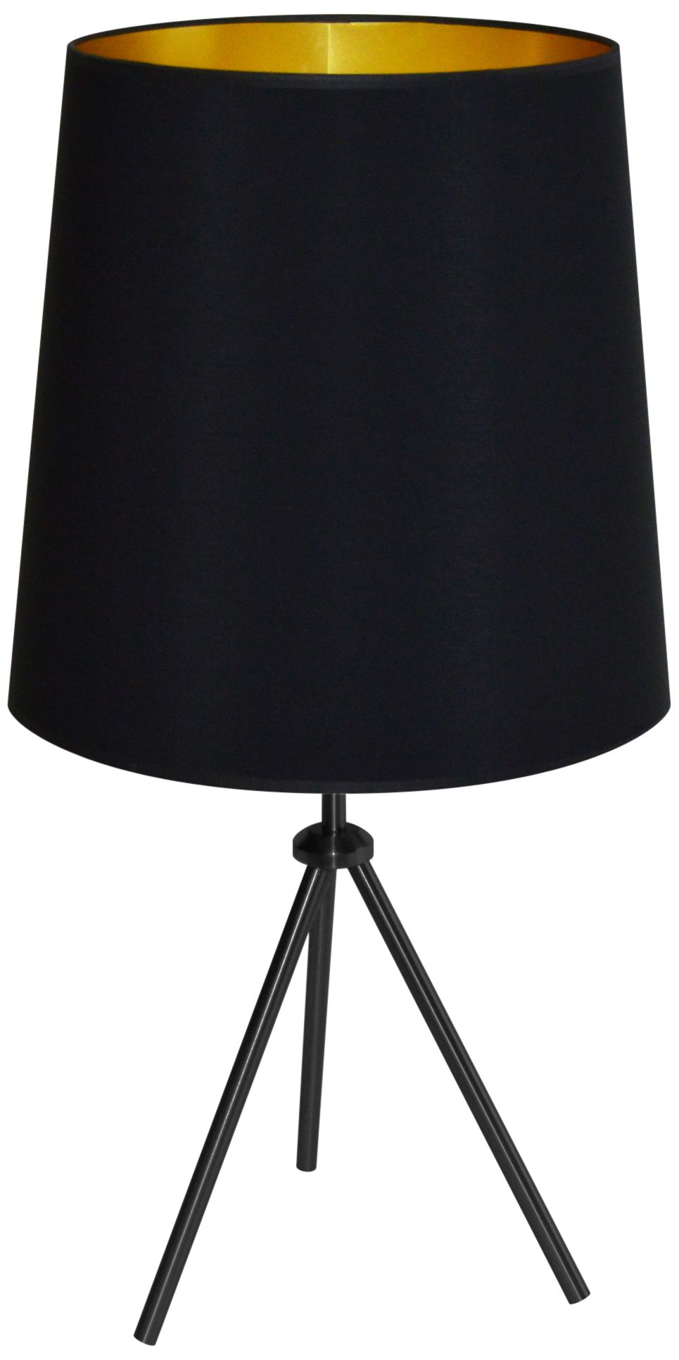 Finesse 28 1/2" High Black Table Lamp with Black-Gold Shade