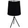 Finesse 28 1/2" High Black Table Lamp with Black-Silver Shade