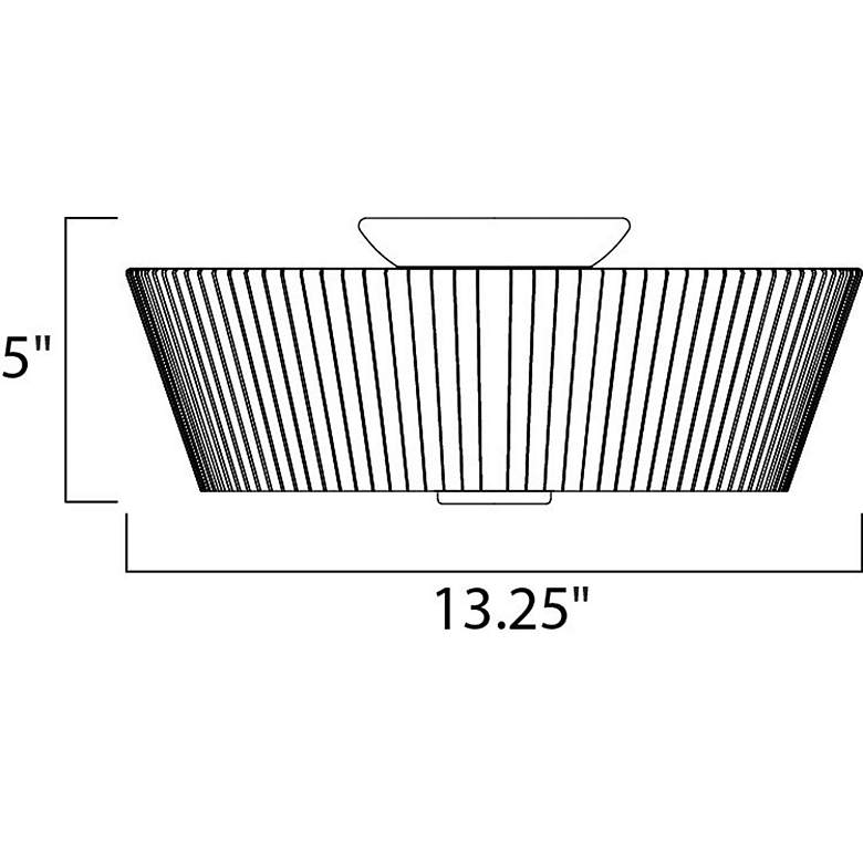 Image 2 Finesse 3-Light 13.25" Wide Satin Nickel Flush Mount more views