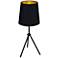Finesse 30" High Black Table Lamp with Black-Gold Shade