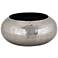 Finesse Small Polished Nickel Hammered Oblong Bowl