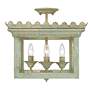 Thumbnail3 of Finley 16 1/2" Wide Vintage Sage 4-Light Ceiling Light more views