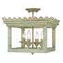 Thumbnail4 of Finley 16 1/2" Wide Vintage Sage 4-Light Ceiling Light more views