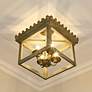 5_Finley 16 1/2" Wide Vintage Sage 4-Light Ceiling Light more views