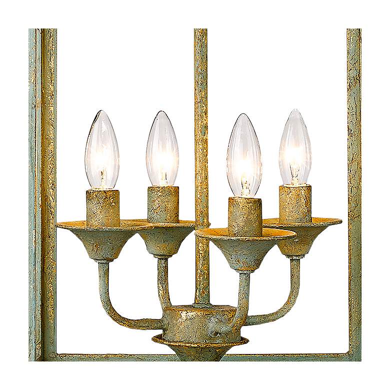 Image 2 Finley 16 1/4" Wide Vintage Sage 4-Light Lantern Pendant more views