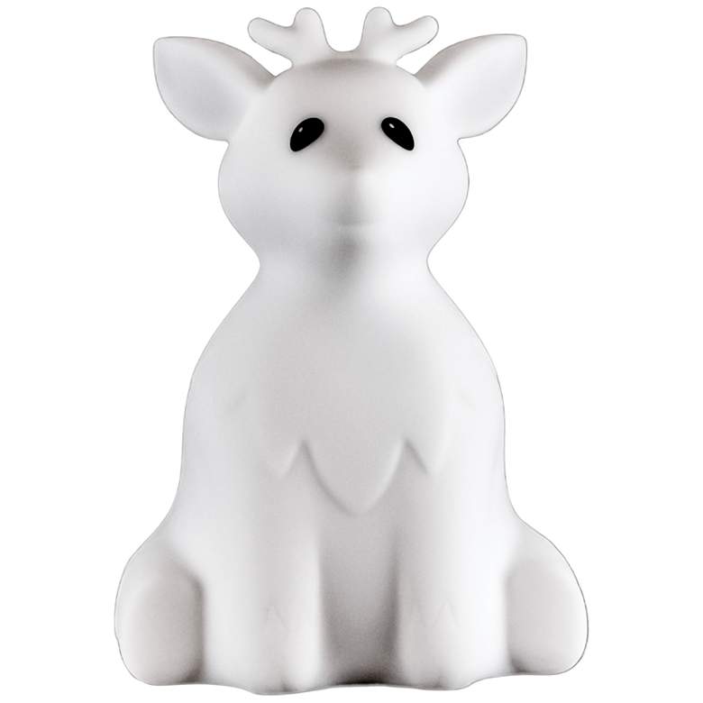 Image 1 Finley the Fawn 5 1/4" High White Color Changing Night Light