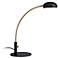 Finn Black and Brass LED Desk Lamp w/ Adjustable Shade