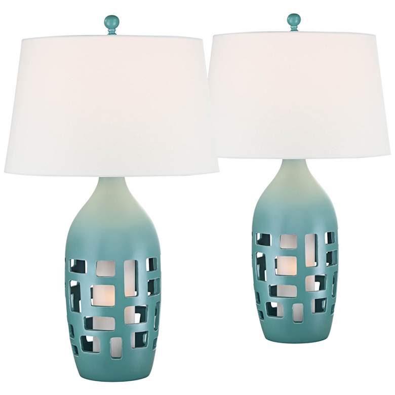 Image 1 Finn Boca Coastal Night Light Table Lamps Set of 2
